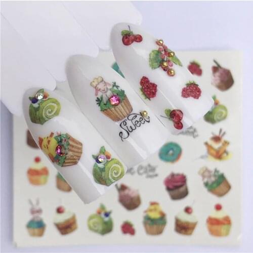 YZWLE Summer Series Nail Water Decals Flower Fruit Pattern Tranfer Sticker Flamingo Pineapple Mermaid Nail Art Decoration