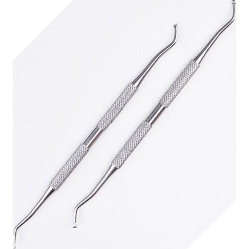 Double Head Stainless Steel Nail Dirt Cleaning Spoon Ingrown Toe Nail Lifter Paronychia Pedicure Foot Manicure Foot Care Tools