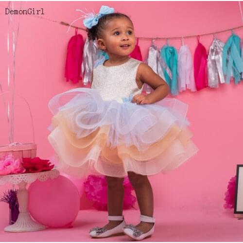 0-12 y Fashion Baby Girl Dress Party Birthday Princess Toddler Baby Girls Clothes Children Kids Girl Dresses