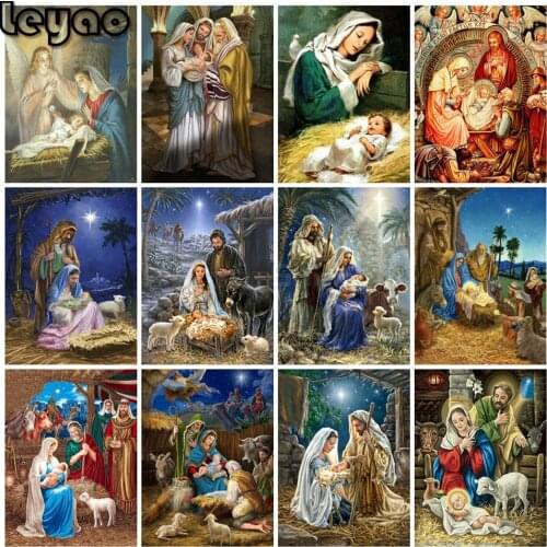 5d diy full square round diamond painting kits religious diamond embroidery cross stitch 3D Virgin Mary,Nativity day,Home Decor