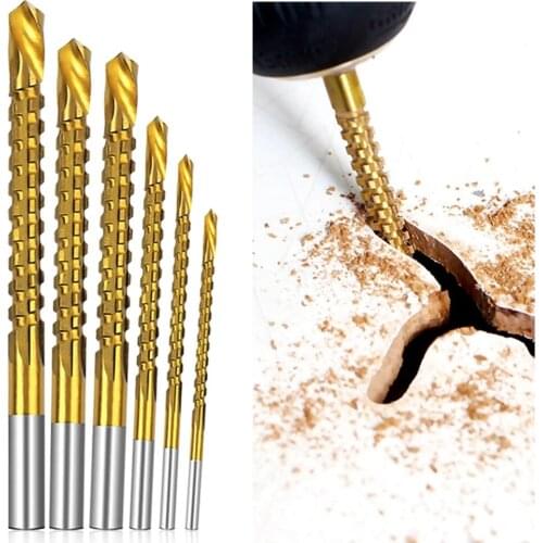 6pcs Cobalt Drill Bit Set Spiral Screw Metric Composite Tap Drill Bit Tap Twist Drill Bit Set Metal Specia