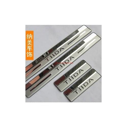 Car styling Stainless steel door sill Scuff Plate Car accessories For Nissan TIIDA 2012-2018