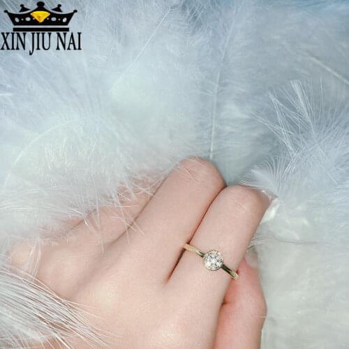 New hot sale very fine classic single diamond 14k gold ring ladies diamond ring jewelry diamond rings for women