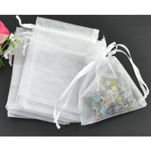 3PCS Gift Pouch &bag, Organza, White, With Draw, Wedding, 16x13cm. Sold Per Packet Of 3 New Style Hot Sale