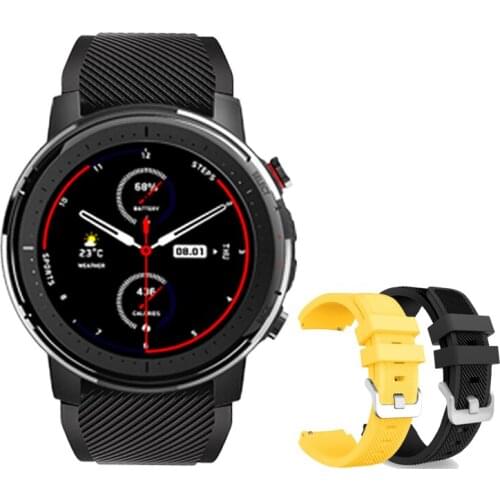 For Huami Amazfit GTR 47mm / Pace Stratos 3 2 2S Silicone band for Samsung Galaxy watch 46mm Gear S3 Wrist Strap Watchband 22mm