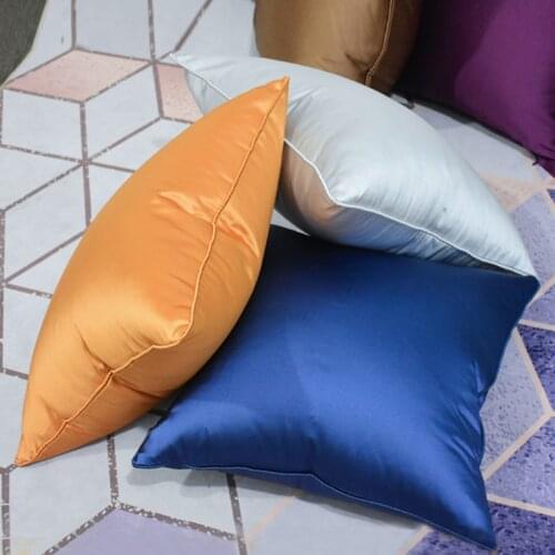 Modern Decorative Pillows High Precision Jacquard Sofa Back Cushion Cover Solid Color Gray Green Yellow Blue Purple Pillowcase