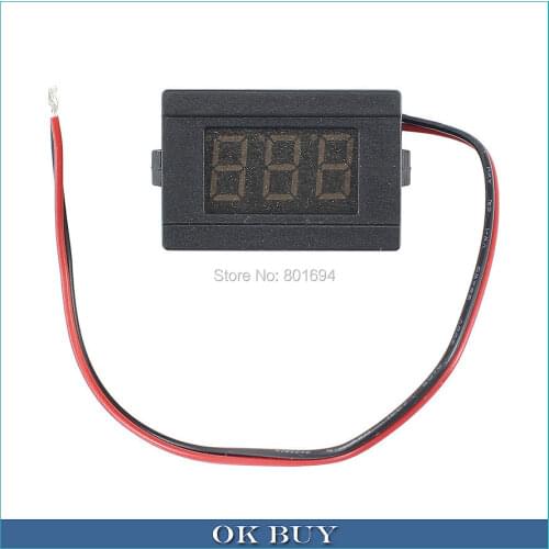 V33D Two Wire 0.36 "Shell DC 4.5-120V Red Display Digital Voltmeter 36V 48V Electric Car