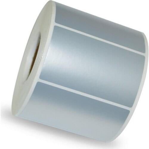 Waterproof paper 80*60mm*500pcs Thermal transfer blank PET barcode Labels,PET adhesive printed label sticker