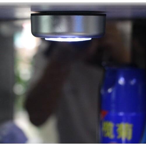 1 Press to light up 3 LED circular battery box button light, tap light, cabinet light, drawer corner lighting White light 0.3W