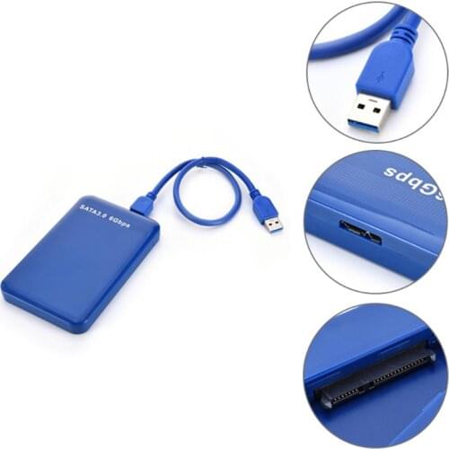 2.5 inch USB3.0 to SATA 3.0 HDD Hard Disk Drive External Enclosure Case Box Support 3TB(max.) for 7mm/9.5mm 2.5'' SATA HDD SSD