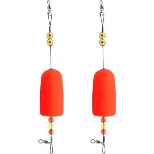 2Pcs/Pack Fishing Floats Wire Cork For Redfish Bobbers Cork Floats Popping Cork Fish Tackle Pesca Iscas Accessories N0PC