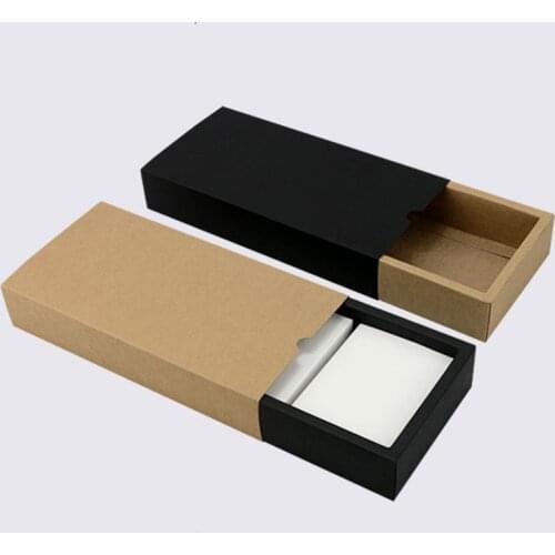 Cardboard box kraft Paper Drawer box Wedding White Gift Packing Paper Box For Jewelry/Tea/handsoap/Candy