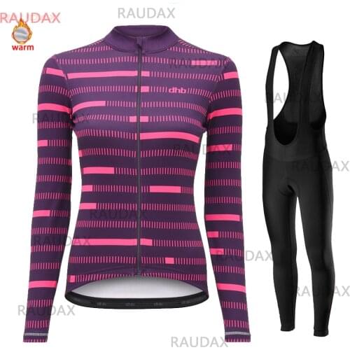 2021 Lady Winter Long Sleeves Cycling Jersey Newest Winter Thermal Fleece Bike Jersey Set Ropa De Ciclismo Outdoor Casual Wear