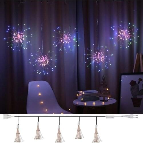 500 LED Gorgeous Fireworks Fairy Lights 8 Patterns DIY Christmas and New Year Bedroom Decoration Lighting Garland String Lights