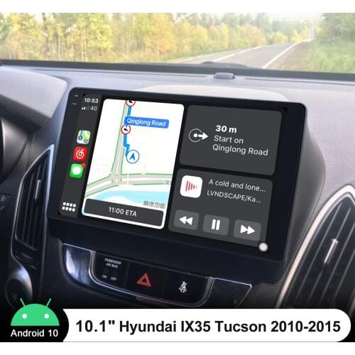Car Radio Stereo 10.1” Android 10 GPS Navigation Car Multimedia Player 1 din Automotive Sound For Hyundai IX35 Tucson 2010-2015