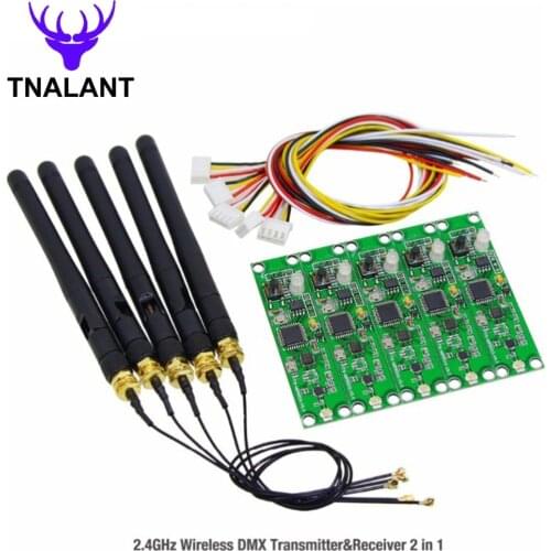 2.4Ghz Wireless DMX 512 Transmitter Receiver PCB 2 in 1 PCB Board With Antenna LED Controller WIFI Receiver For DMX Stage Light