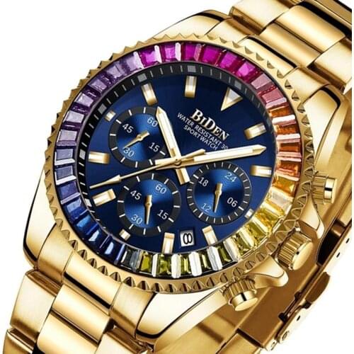 BINZI Mens Gold Watch