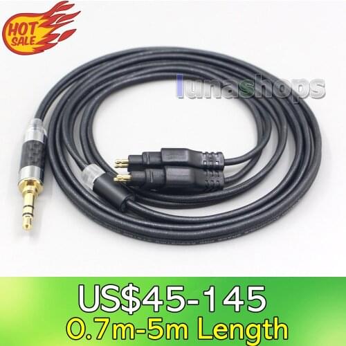 LN007091 Black 99% Pure PCOCC Earphone Cable For Sennheiser HD580 HD600 HD650 HDxxx HD660S HD58x HD6xx
