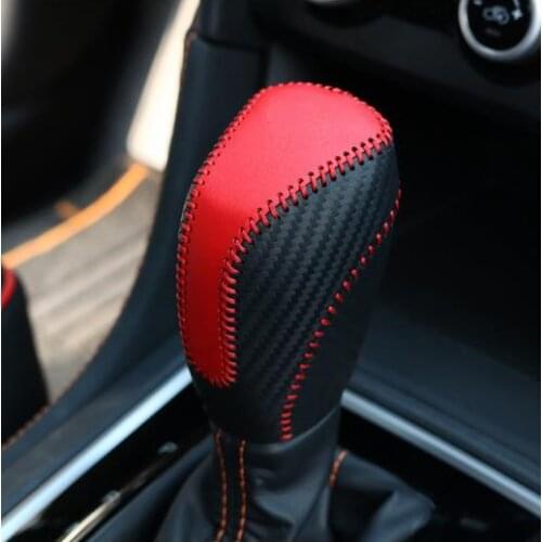 For Subaru forester( 2019 2020)/ Subaru XV (2017-2020) Automatic Gear Shift handle Leather Cover/Car Gear Lever Leather Cover