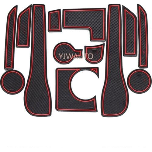 Door Slot Mat for Kia RIO Gate Groove Cushion Car Door Rubber Cup Holder Mats Anti-slip Carpets Position