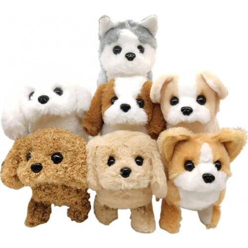 Electric Plush Simulation Display Mold Teddy Corgi Dog Rabbit Tail Wagging Ass Shaking Toy Robot for Children Interesting gifts