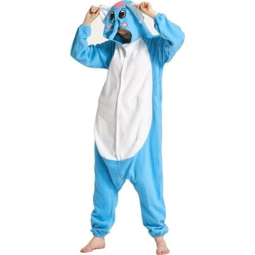 Kigurumi Onesies Cosplay Adult Red Elephant Onesie Pajamas Animal Warm Anime Costume Sleepwear Style Pyjama Sleepsuit