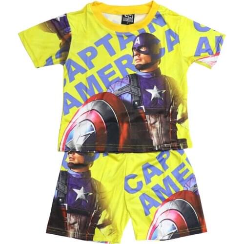 Disney Boys Sets Summer 2021 New Cartoon Clothing Kids Clothes Childrens Shorts Pajamas Outfits Trend Superhero Avengers 3-8 Y