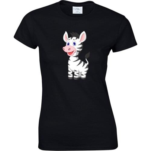 Summer Women T Shirt Cartoon zebra Letter Printing Brand T-shirt Casual Loose Short Sleeve O Neck Female Tops