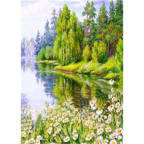 Castle Scenic DIY Crystal full 5D plastic diamond painting embroidery machine glue cross stitch kit art mosaic square rhinestone