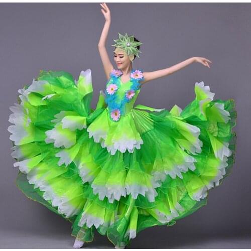 NEW Flamenco Dance Costume Expansion Skirt Costume Modern Dance Stage Performance Wear Petal Skirt Spanish Flamenco Dress DL4206