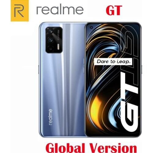 Global Version Original Official New Realme GT 5G Smartphone 6.43'' 120Hz Snapdragon 888 Octa Core 4500Mah 65W Flash Charge 64MP