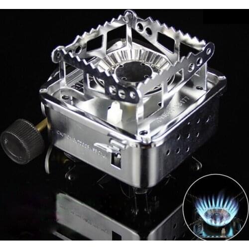 Outdoor Portable Folding Mini Camping Oven Gas Stove Stainless Steel Survival Furnace Stove Pocket Picnic Cooking Gas Cooker