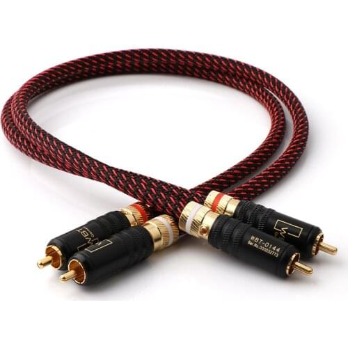 Pair X401 CANARE OCC COPPER Audio Cable High End HIFI RCA Audio Cables With WBT-0144 Plug Audio Cable,RCA Audio Cable