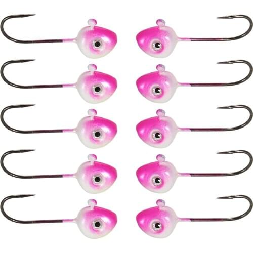 Lixada 10 PCS Fishing Hooks Jig Head Lure Simulation Bait Fishhook Barbed Single Hook Fishing Tool Tackle 0.5 / 1/ 2/ 3/ 4/ 5g