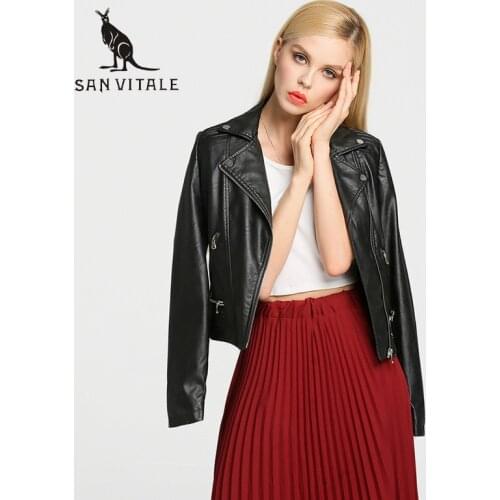 Женские черные куртки SAN VITALE China At AliExpress