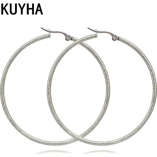 European and American Earrings Minimalist Geometric Circle Modern Silver Color Jewelry Female Male New Hot
