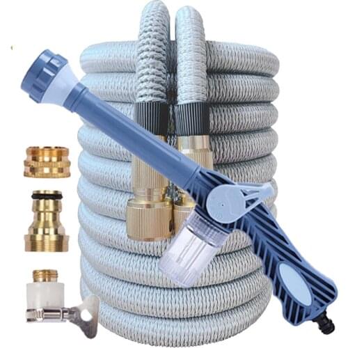 16FT-150FT High Pressure Garden Hose Expandable Magic Flexible hose Foam pot Spray Gun Car Wash Water Pipe Hoses Irrigation Tool