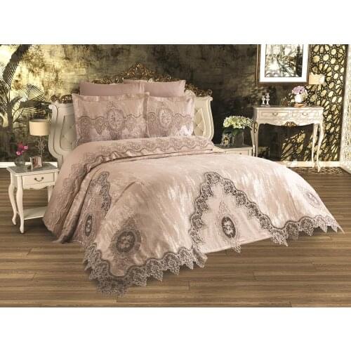 French Laced Dilara Bridal Set Cappucino