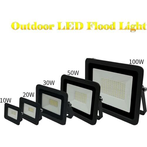 220V LED FloodLight Reflector Spotlight outdoor Exterior Street wall Light IP65 Waterproof Outdoor Garden Yard Lamp Emergency Se
