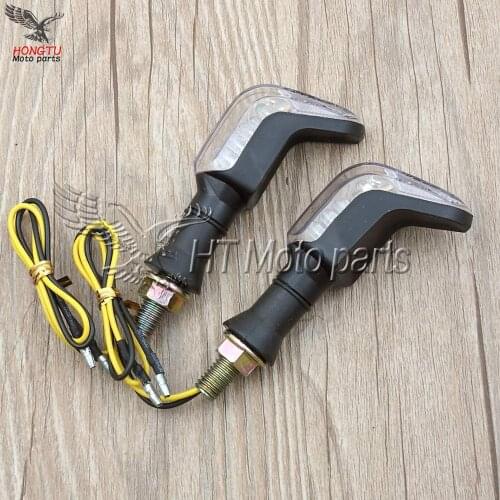 Black Universal Motorcycle LED Turn Signals Indicator Light Lamp Lights For Street Racing Scooter ATV All models