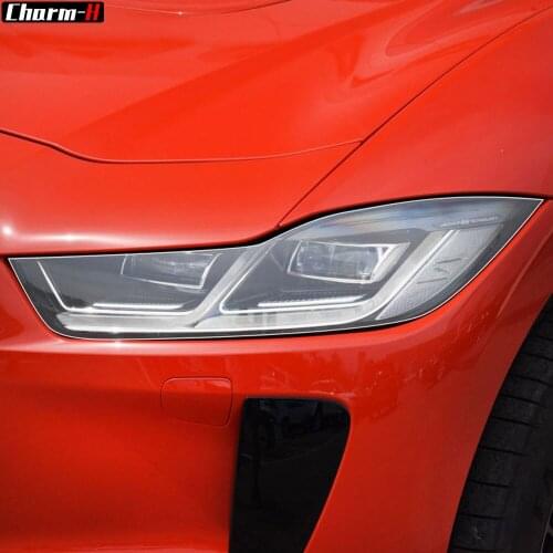 2X Car Headlight Self Healing Protective Film Transparent TPU Decal Sticker for Jaguar I Pace 2018-On Accessories