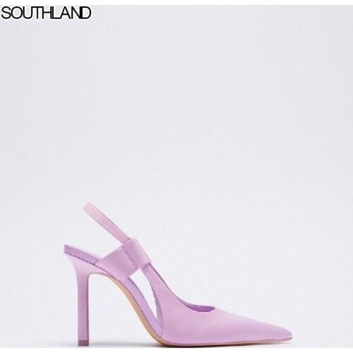 SOUTHLAND sandals for women 2021 Pointed Toe High- Heeled Shoes French Style Temperament With Elegant Sandals