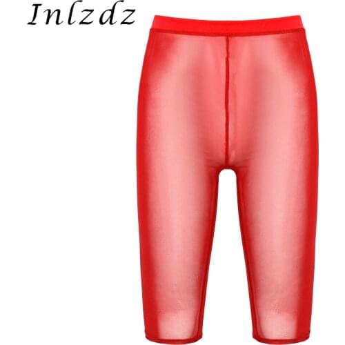 Womens Erotic Lingerie See-through Mesh Hot Pants Ladies Sexy Shorts Elastic Waistband Sheer Short Leggings Workout Fitness