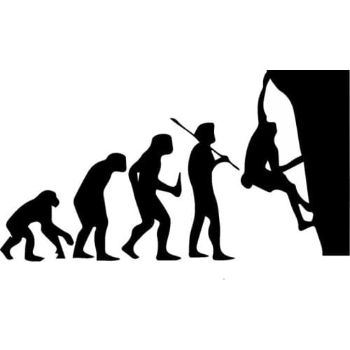 20CM * 12CM Personality Evolution Climbing Sports Fashion Car Stickers Pvc Creative Sunscreen Auto Motorcycle Accessories Decals