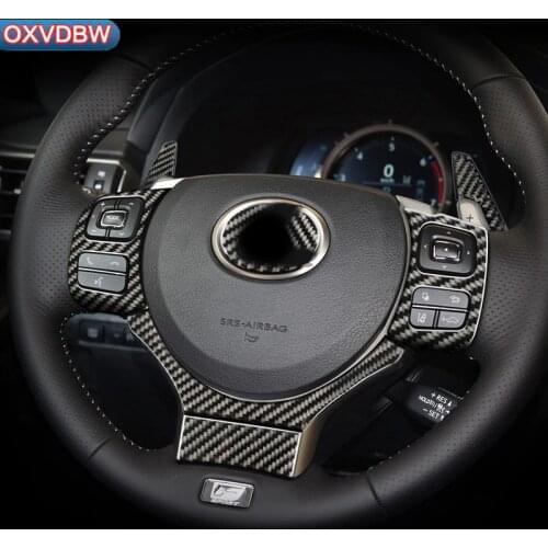 For LEXUS NX200 300h CT200h IS250 200t RC accessories Steering Wheel decorate carbon fiber automotive interior trim stickers