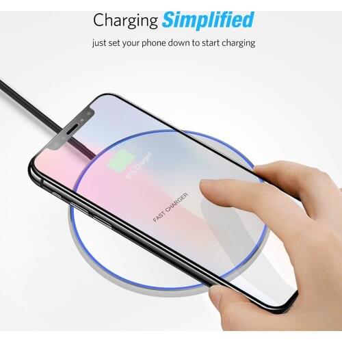 Qi Wireless Charger 10W QC3.0 Fast Phone Charger for IPhone 12 X XR XS Max Samsung S10 9 Xiaomi Wireless USB Charger Pad