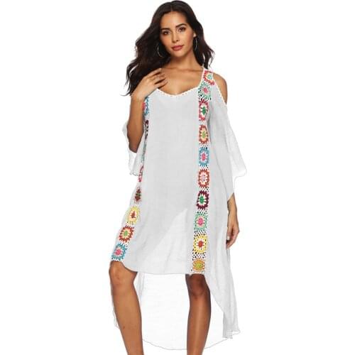 Large Beach Cover Up Pareo Plus Size Dress Women Long Maxi Cover-ups White Sortie De Plage Femme Lycra Jarapa Playa Grande XXXL