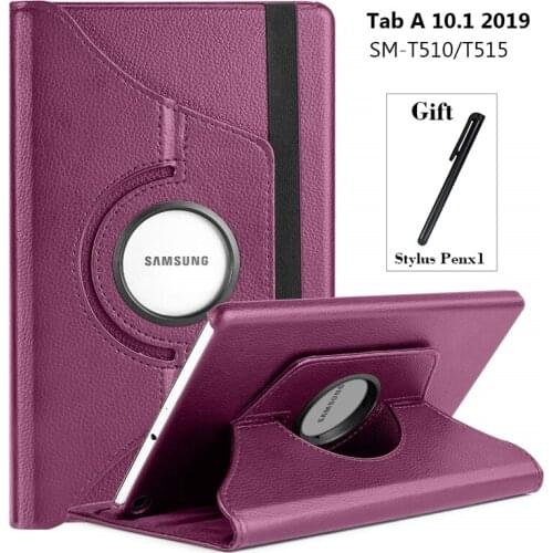 Coque for Samsung Galaxy Tab A 10.1 2019 SM-T510 SM-T515 T517 Case 360 Rotation Smart PU Case for Samsung Tab A 10.1 T510 Cover