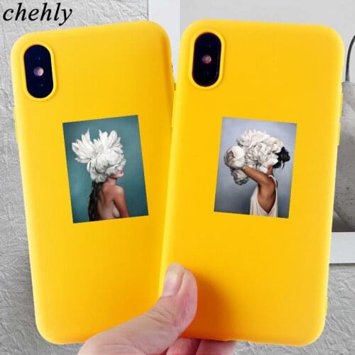 Sexy Lady Phone Case for IPhone 6s 7 8 11 Plus Pro X XS MAX XR Flowers Cases Soft Silicone Fitted TPU Back Accessories Covers