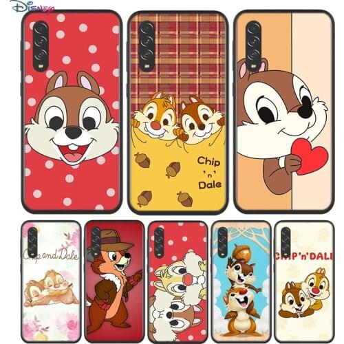 Black Soft Cute Bunny Chip For Samsung Galaxy A90 A80 A70 A70S A60 A50 A40 A30 A30S A20S A20E A10 A10E Phone Case